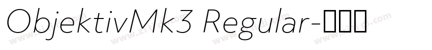 ObjektivMk3 Regular字体转换